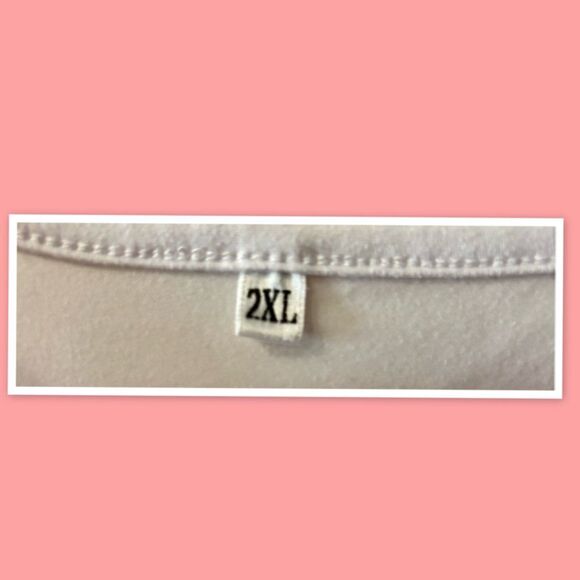 Women White Cap Sleeve Top - Size 2XL - White - Picture 2 of 2